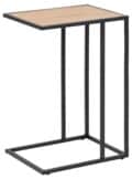 Bijzettafel Seaford - Zwart / eiken melamine