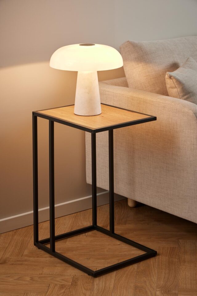 Bijzettafel Seaford 8211 Zwart Eiken Melamine