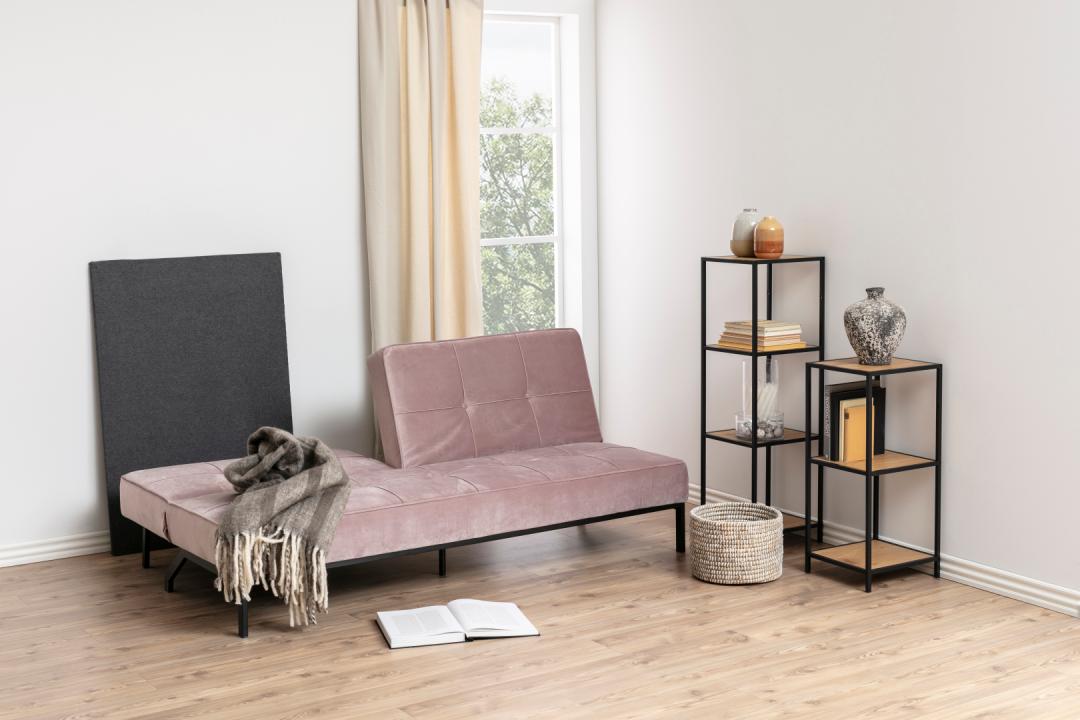 Slaapbank Perugia 8211 Stof Dusty Rose