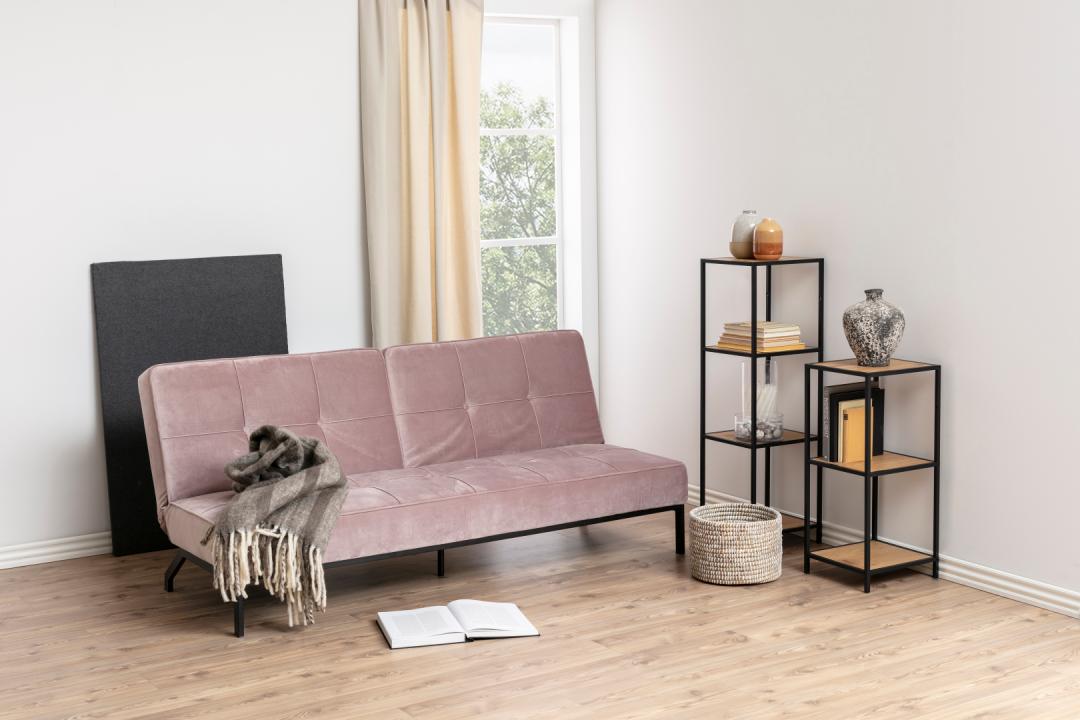 Slaapbank Perugia 8211 Stof Dusty Rose