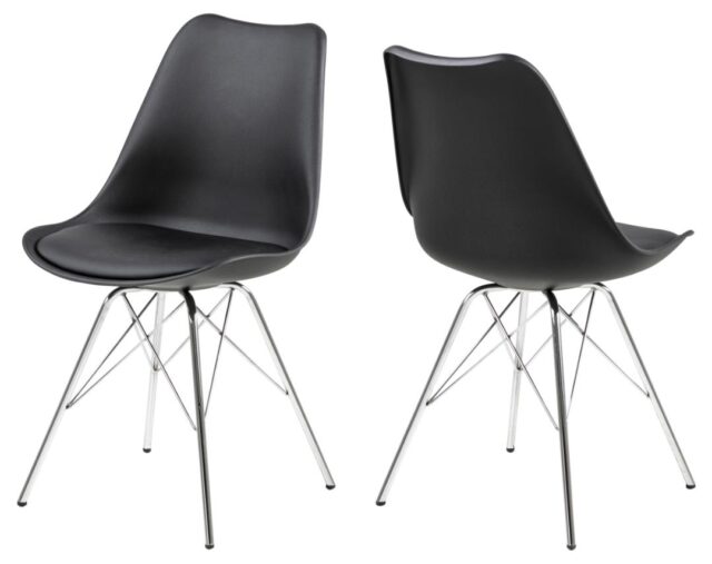 Eetkamerstoel Eris 8211 Zwart Pu 8211 Metaal Minimale Bestelling 4 Stuks