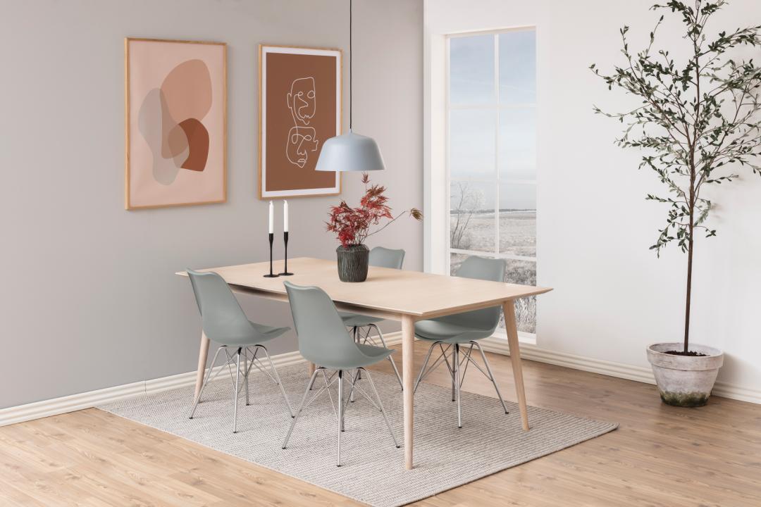 Eetkamerstoel Eris 8211 Pu Grijs 8211 Metaal Grijs Minimale Bestelling 4 Stuks