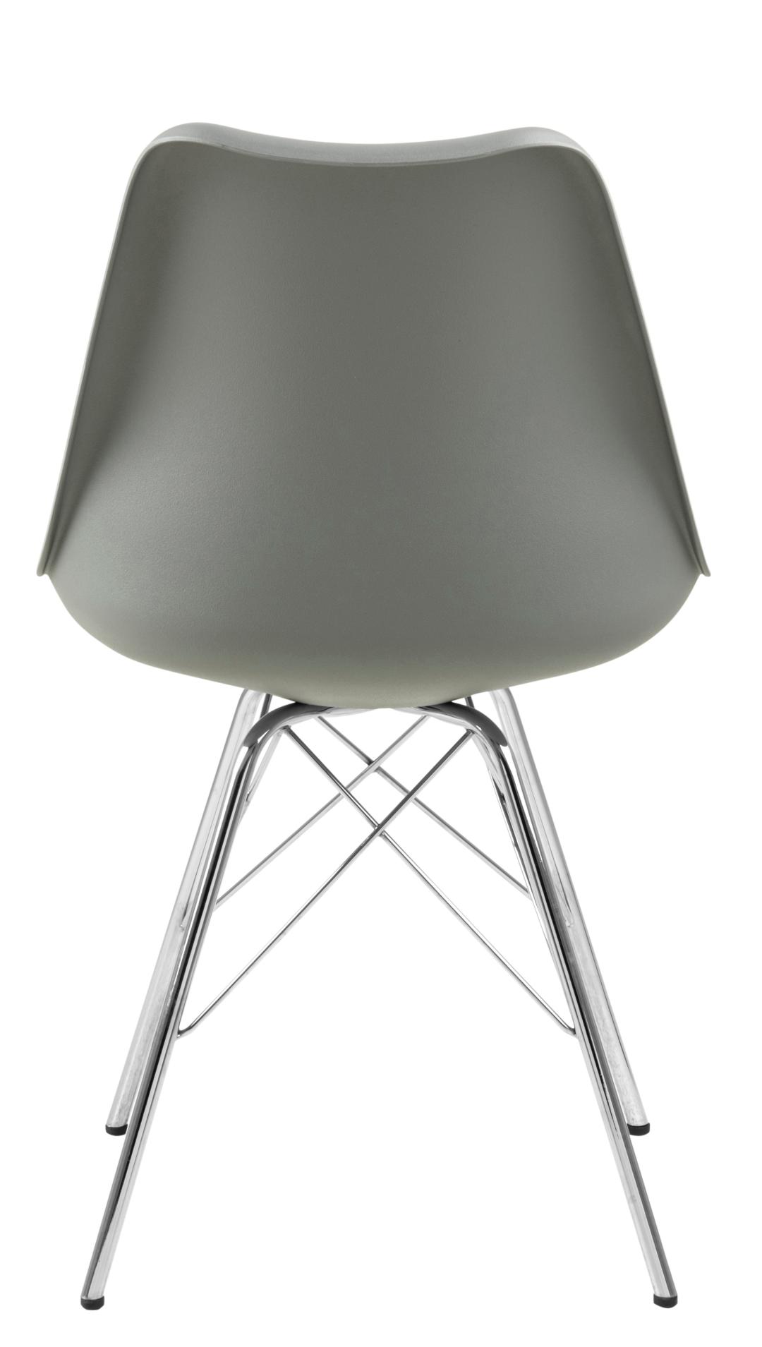 Eetkamerstoel Eris 8211 Pu Grijs 8211 Metaal Grijs Minimale Bestelling 4 Stuks