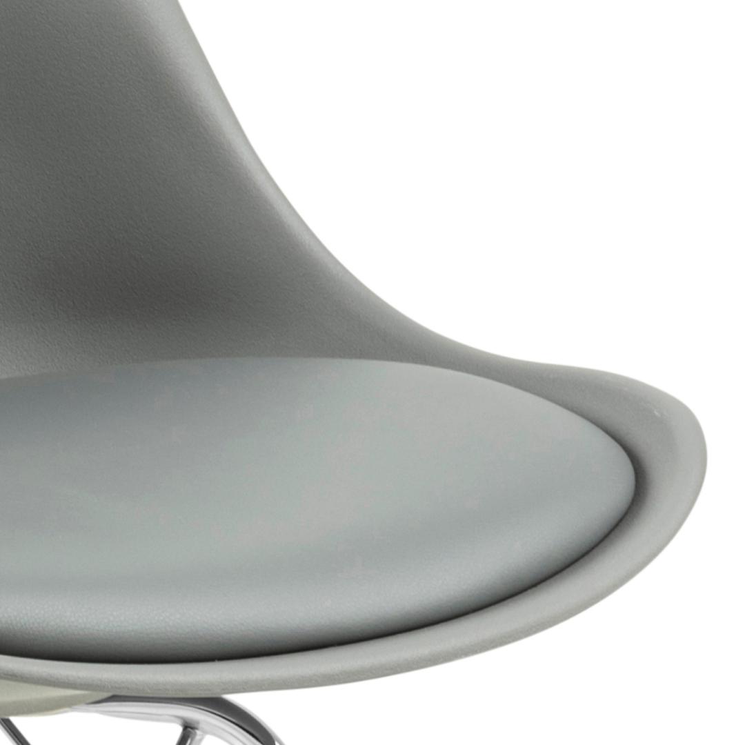 Eetkamerstoel Eris 8211 Pu Grijs 8211 Metaal Grijs Minimale Bestelling 4 Stuks