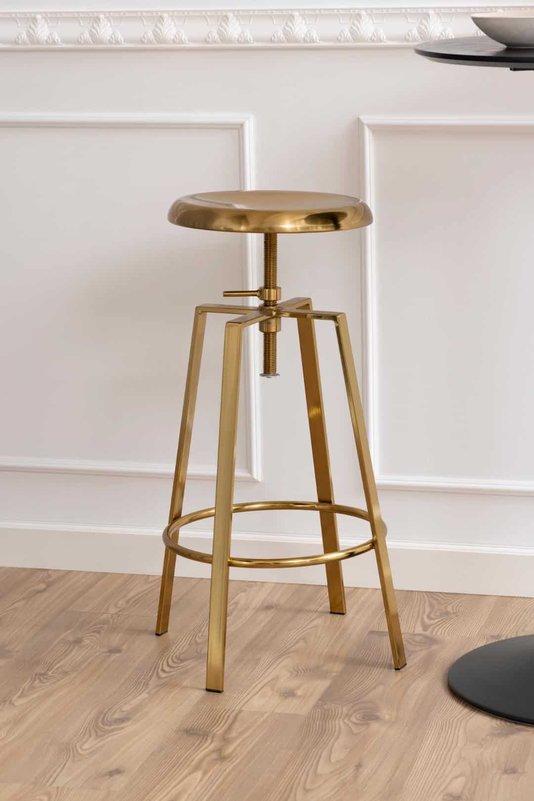 Barkruk Gans 8211 Messing Kleur 8211 Verstelbaar