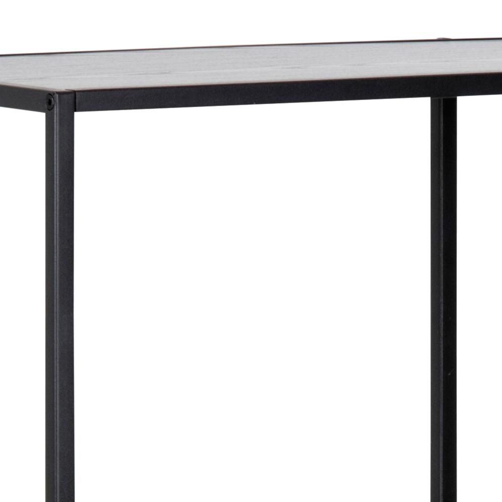Boekenkast Seaford 8211 Zwart Mat Staal 8211 Zwart Eiken Melamine