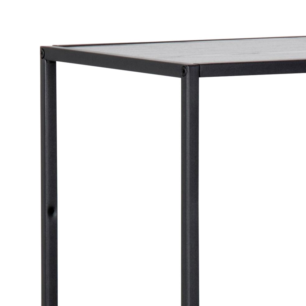 Boekenkast Seaford 8211 Zwart Mat Staal 8211 Zwart Eiken Melamine
