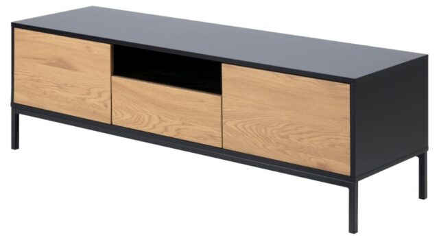 Tv Meubel Seaford 8211 Zwart Pu Mdf
