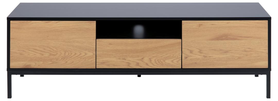 Tv Meubel Seaford 8211 Zwart Pu Mdf