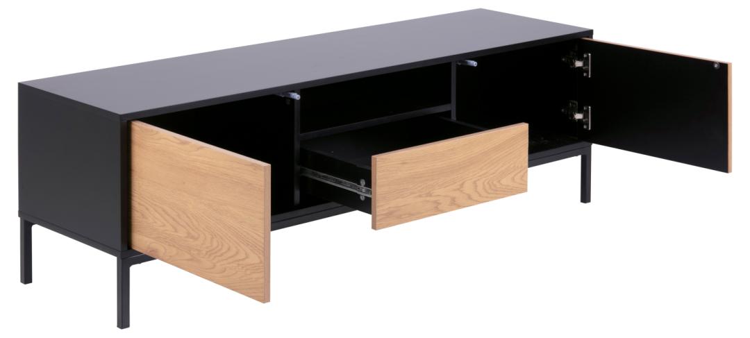 Tv Meubel Seaford 8211 Zwart Pu Mdf