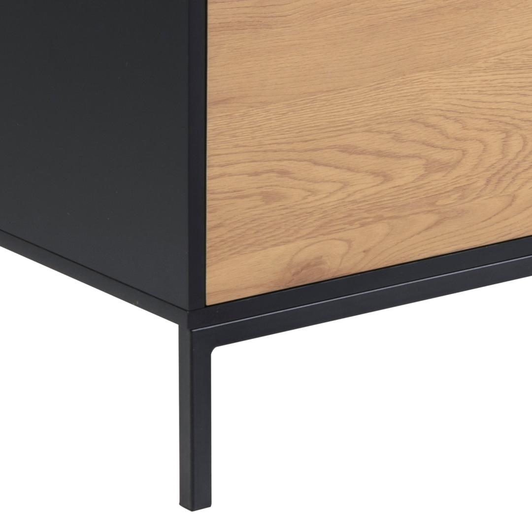 Tv Meubel Seaford 8211 Zwart Pu Mdf