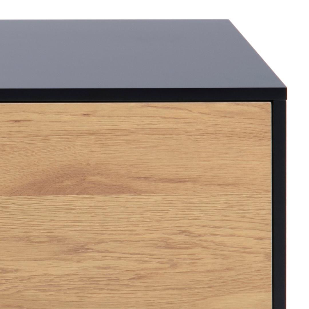 Tv Meubel Seaford 8211 Zwart Pu Mdf