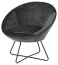Loungestoel Middelste - Stof donkergrijs