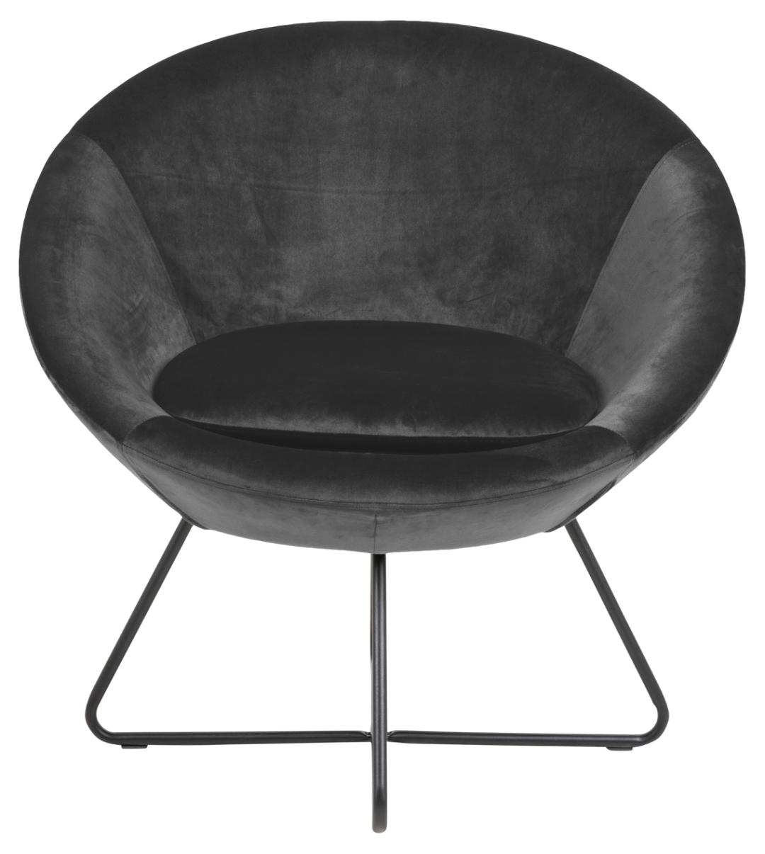 Loungestoel Middelste 8211 Stof Donkergrijs