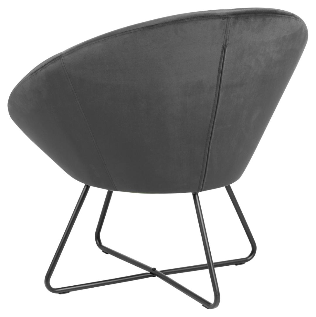 Loungestoel Middelste 8211 Stof Donkergrijs