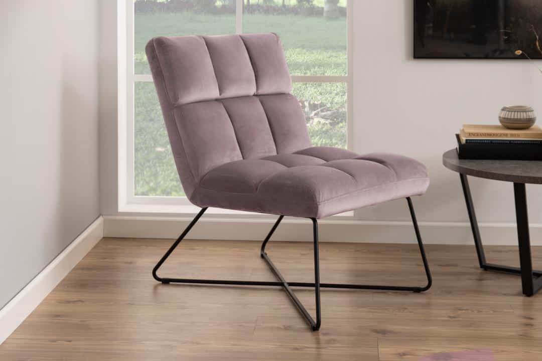Loungestoel Alba 8211 Stof Oud Roze