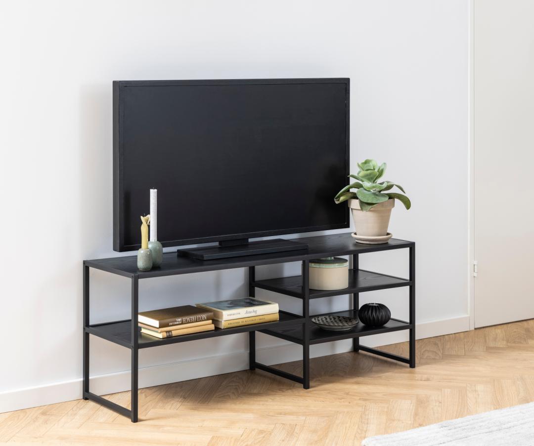 Tv Meubel Seaford 8211 Aszwart 8211 Staal Frame