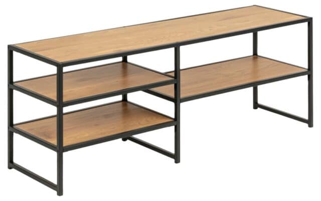 Tv Meubel Seaford 8211 Mat Eiken Ruw Papier 8211 Staal