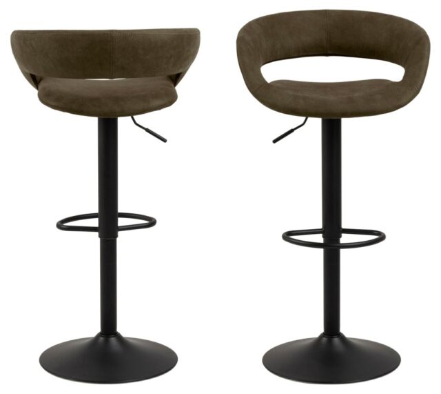 Barkruk Grace 8211 Stof Olijfgroen 8211 Zwart Metaal Minimale Bestelling 2 Stuks