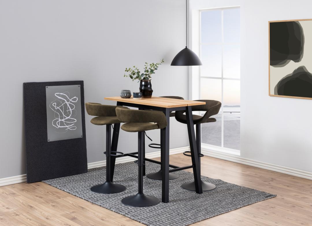 Barkruk Grace 8211 Stof Olijfgroen 8211 Zwart Metaal Minimale Bestelling 2 Stuks