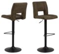 Barkruk Sylvia - Stof Preston olijfgroen - Staal (minimale bestelling 2 stuks)