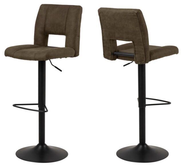 Barkruk Sylvia 8211 Stof Preston Olijfgroen 8211 Staal Minimale Bestelling 2 Stuks