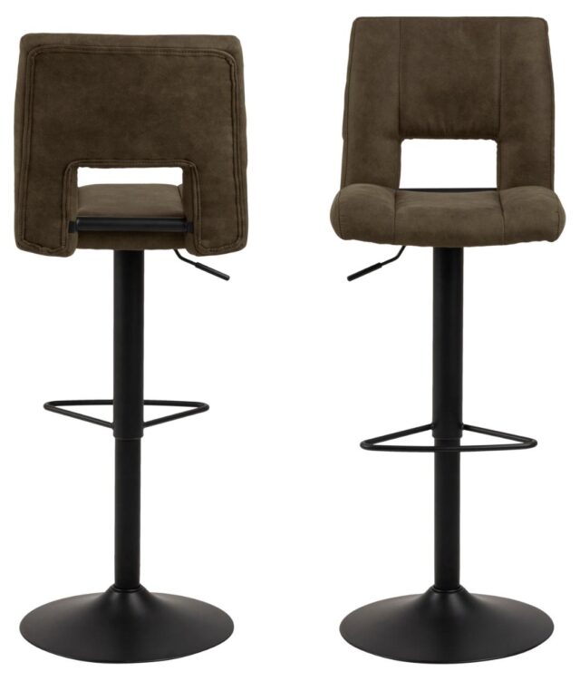 Barkruk Sylvia 8211 Stof Preston Olijfgroen 8211 Staal Minimale Bestelling 2 Stuks