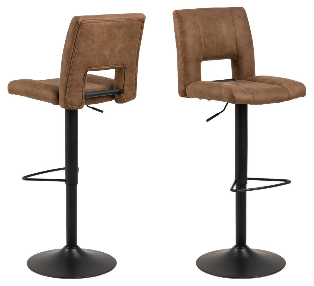 Barkruk Sylvia 8211 Stof Lichtbruin 8211 Mat Zwart Staal Minimale Bestelling 2 Stuks