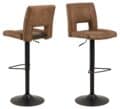 Barkruk Sylvia - Stof lichtbruin - Mat zwart staal (minimale bestelling 2 stuks)