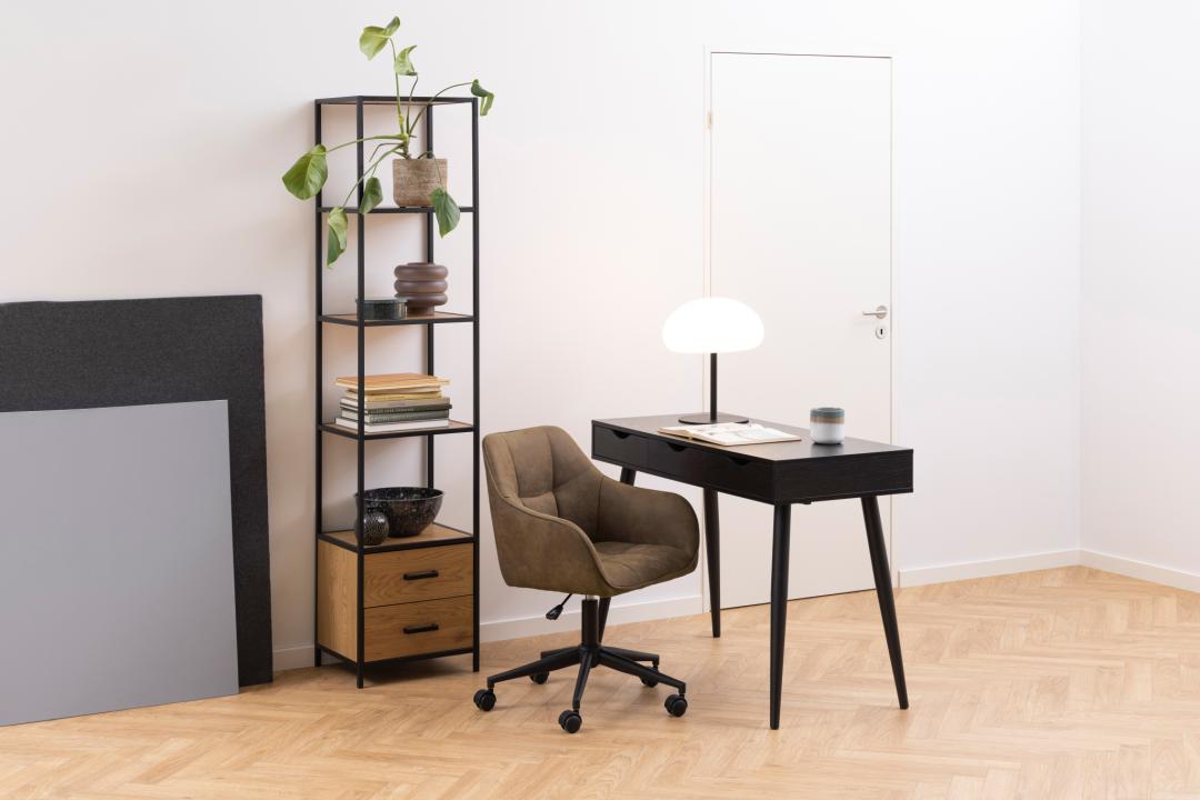 Bureau Neptun 8211 Zwart Melamine Alu