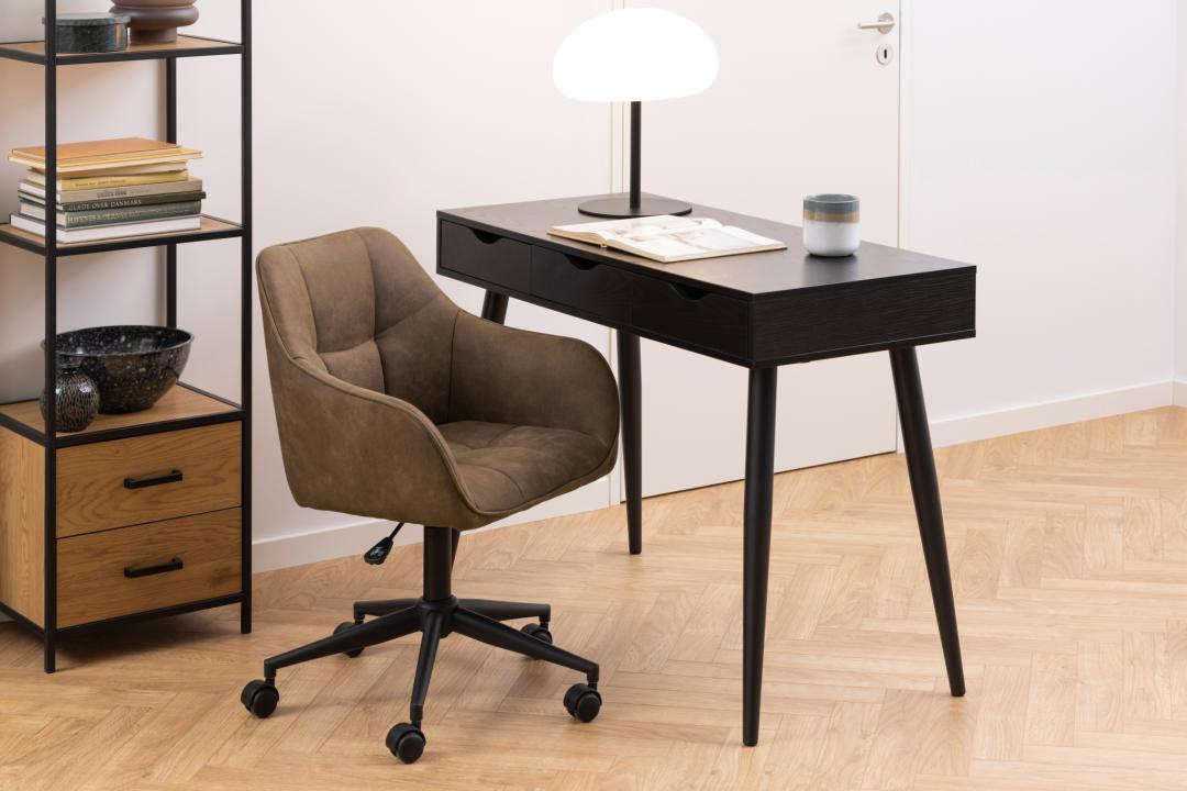 Bureau Neptun 8211 Zwart Melamine Alu