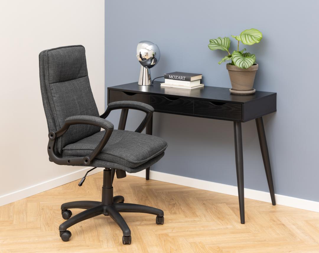 Bureau Neptun 8211 Zwart Melamine Alu