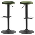 Barkruk Finch - Stof Vic bosgroen - Staal (minimale bestelling 2 stuks)