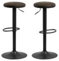 Barkruk Finch - Stof Preston antraciet - Staal (minimale bestelling 2 stuks)