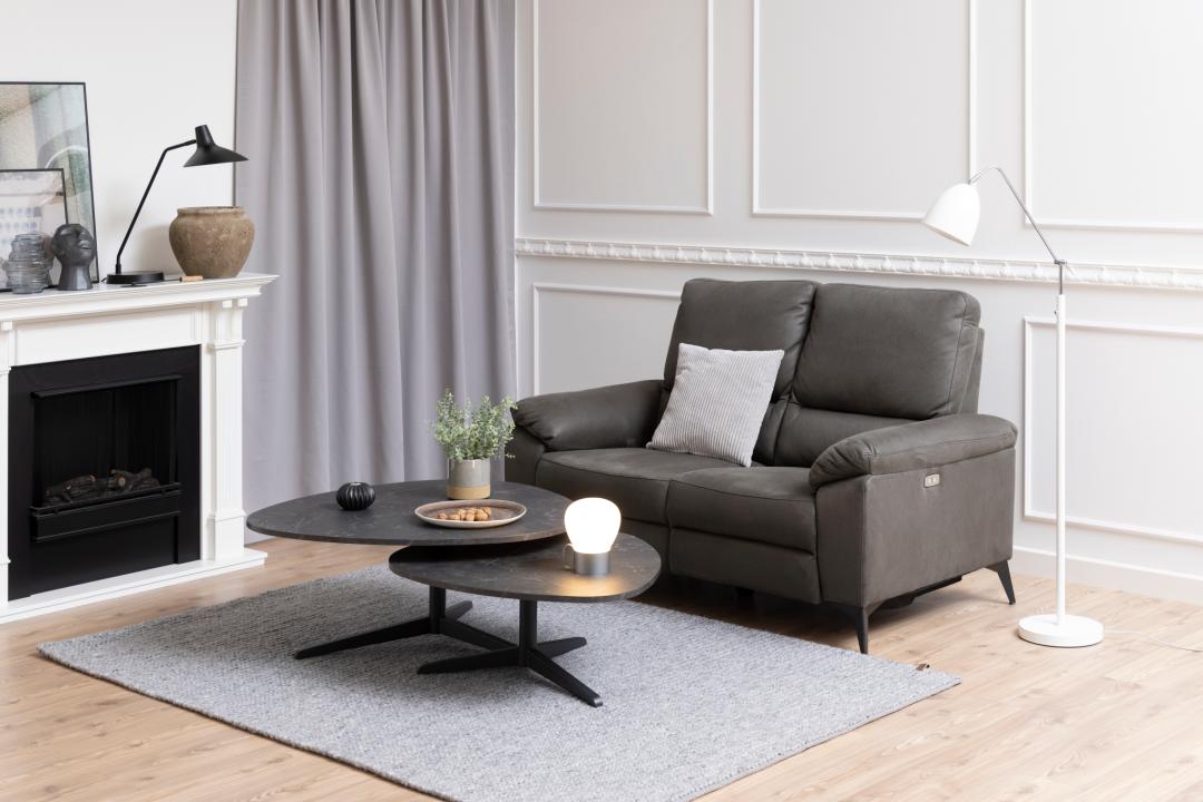 2 Zitsbank Rana Met Relax 8211 Stof Barry Grijs