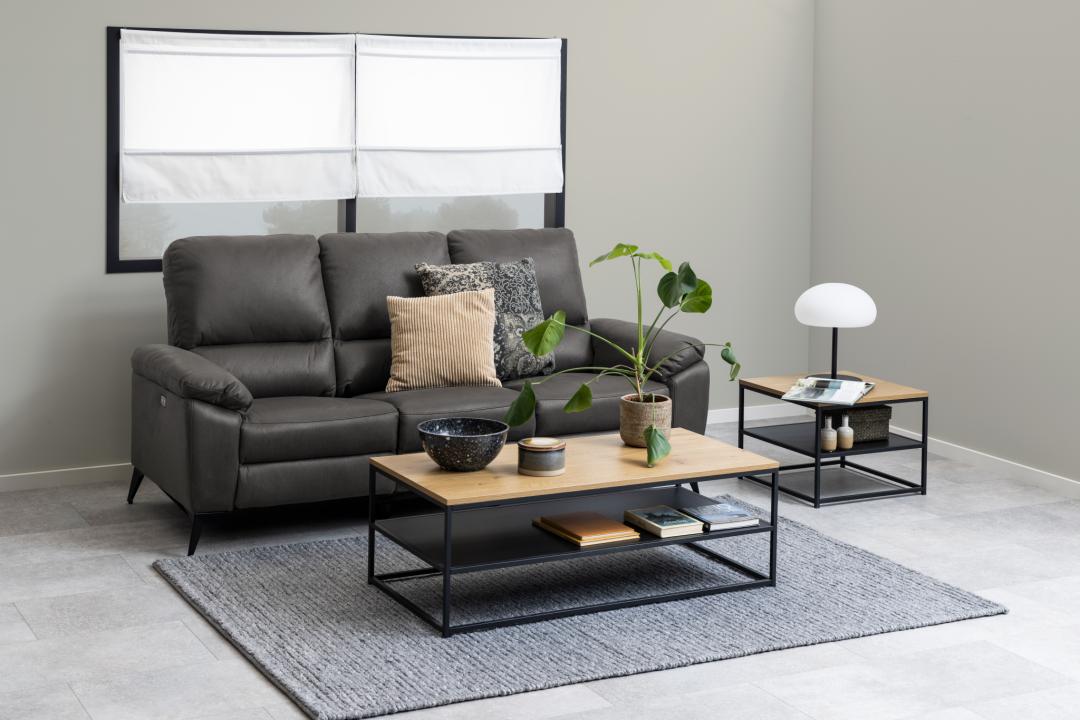 3 Zitsbank Rana Met Relax 8211 Stof Barry Grijs