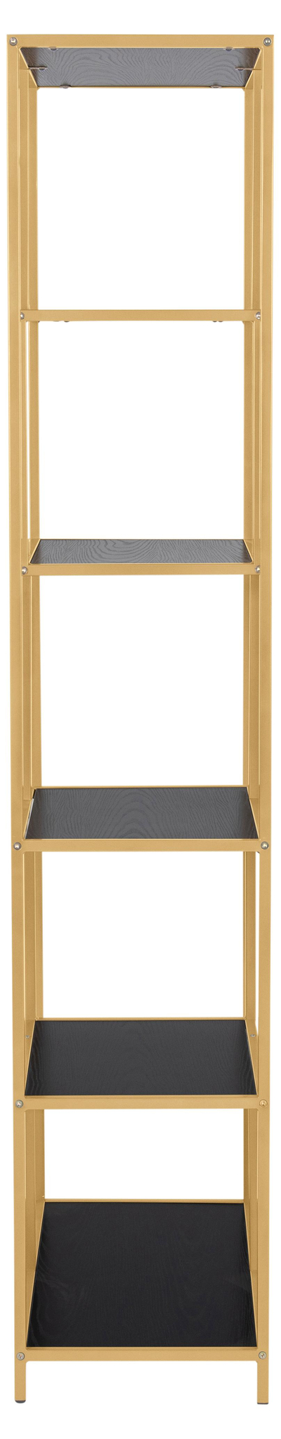Boekenkast Seaford 8211 Goudkleurig Staal 8211 Planken Essenhout Zwart