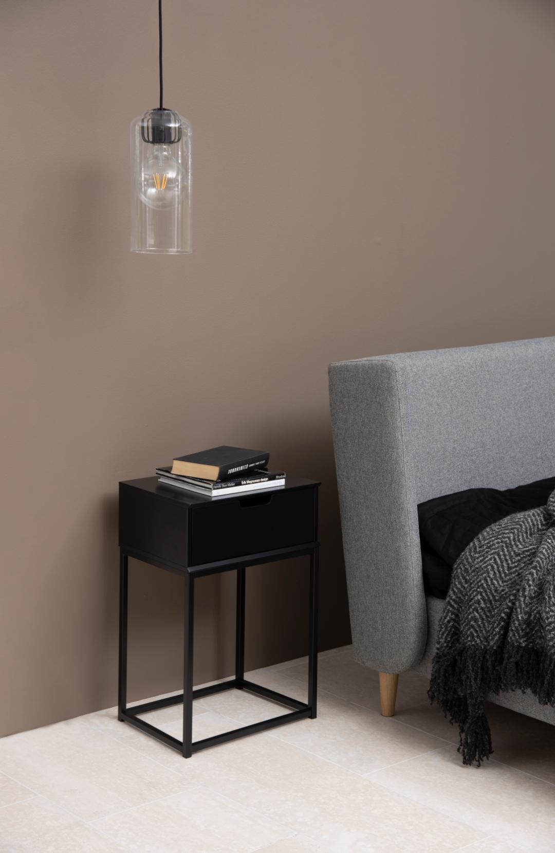 Nachtkastje Mitra 8211 Zwart Mdf