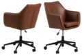 Bureaustoel Nora - Vintage PU bekleding in brandy