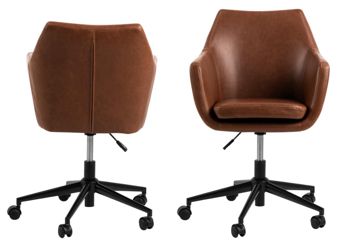 Bureaustoel Nora 8211 Vintage Pu Bekleding In Brandy