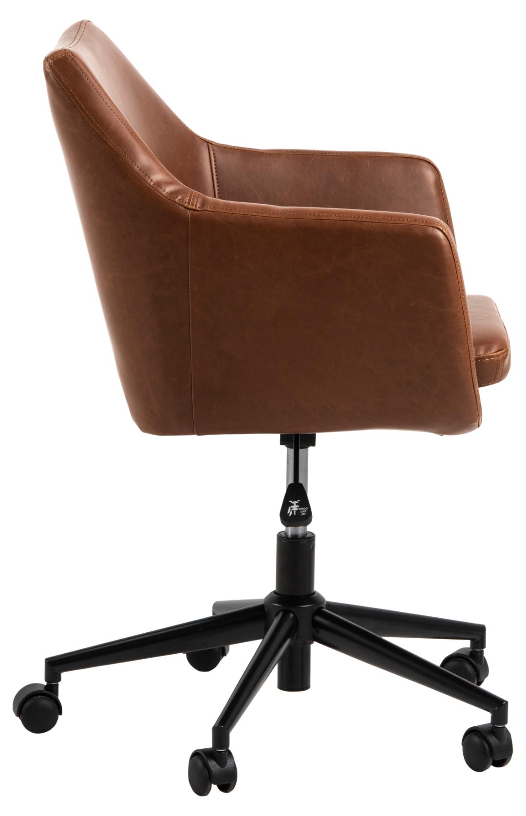 Bureaustoel Nora 8211 Vintage Pu Bekleding In Brandy