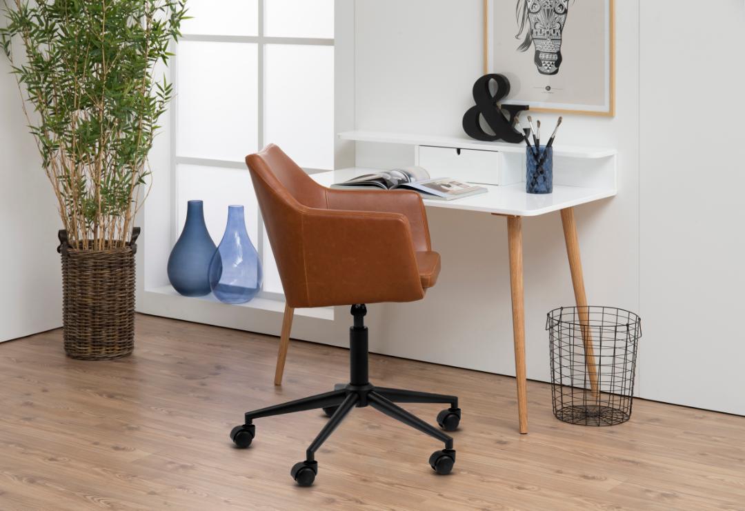 Bureaustoel Nora 8211 Vintage Pu Bekleding In Brandy