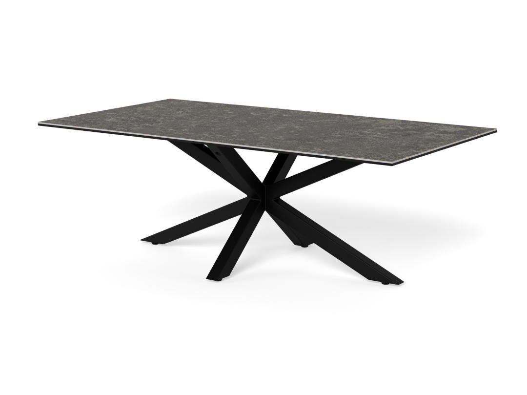 Salontafel Hemel 8211 Zwart Ruw Keramisch Blad 8211 Metaal