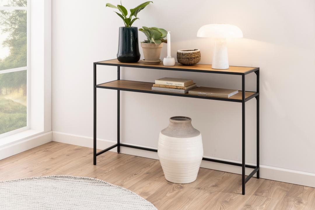 Haltafel Seaford 8211 Mat Wild Eiken Papier 8211 Staal