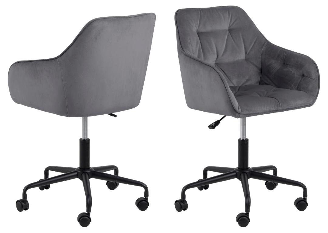 Bureaustoel Brooke 8211 Met Armleuning 8211 Stof Vic Donkergrijs