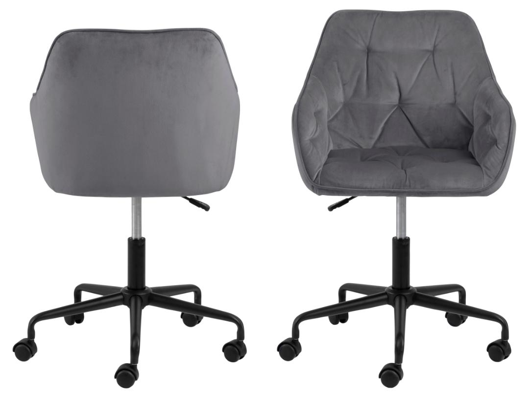 Bureaustoel Brooke 8211 Met Armleuning 8211 Stof Vic Donkergrijs