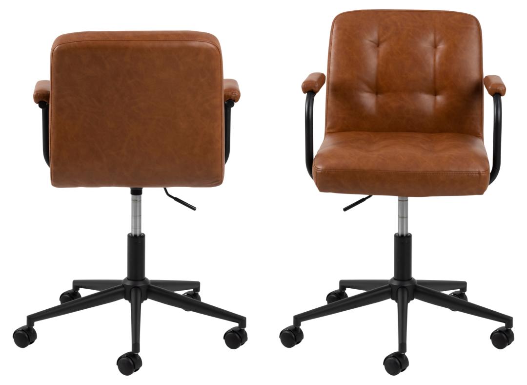 Bureaustoel Cosmo 8211 Pu Retro Brandy