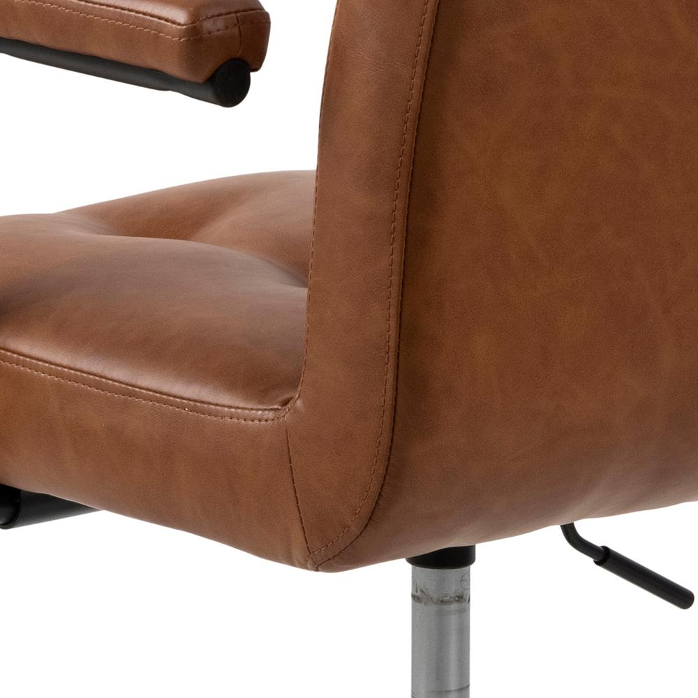Bureaustoel Cosmo 8211 Met Armleuningen 8211 Pu Retro Brandy