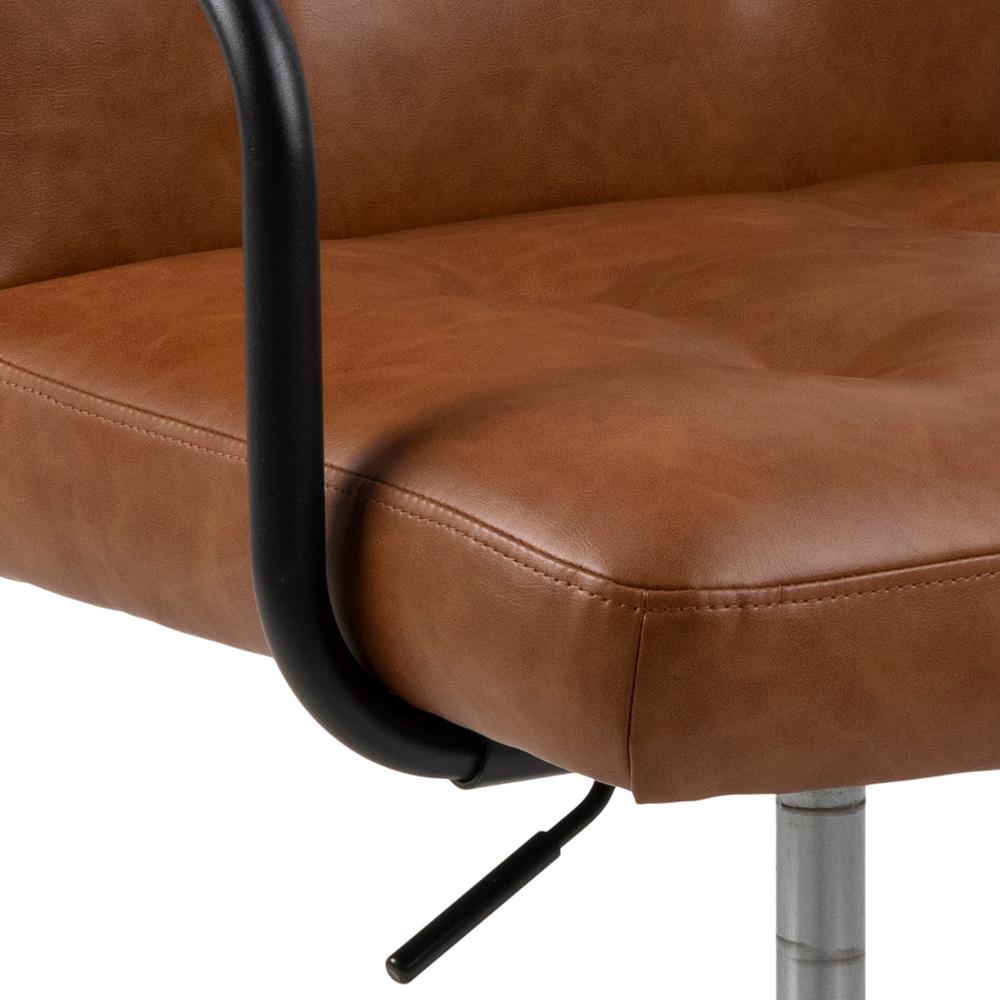 Bureaustoel Cosmo 8211 Met Armleuningen 8211 Pu Retro Brandy