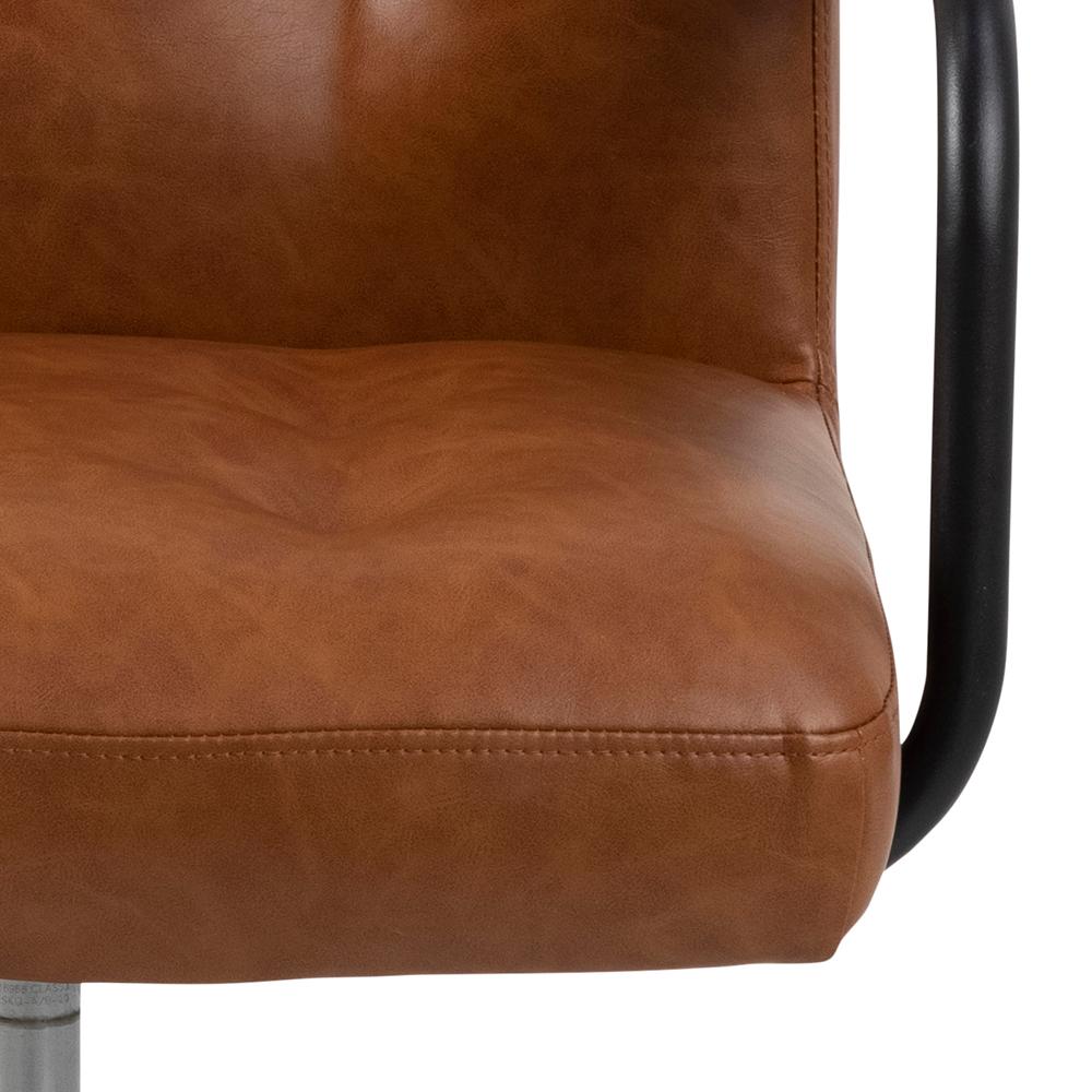 Bureaustoel Cosmo 8211 Met Armleuningen 8211 Pu Retro Brandy